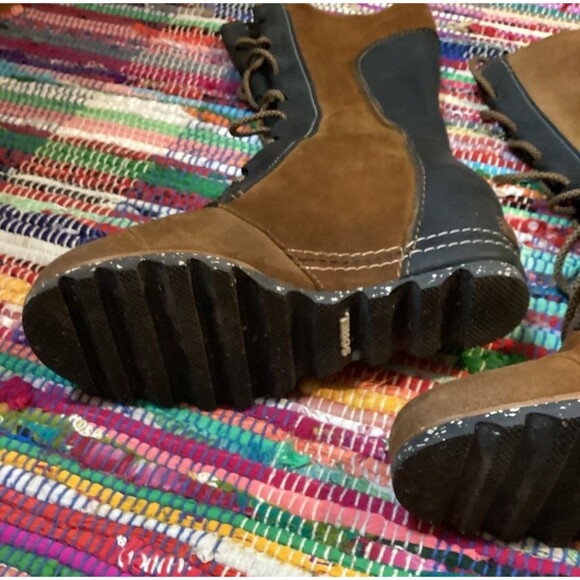 SOREL CATE THE GREAT WEDGE Chestnut Brown Waterproof LACE UP Women's Boots Sz 9 - Picture 6 of 16